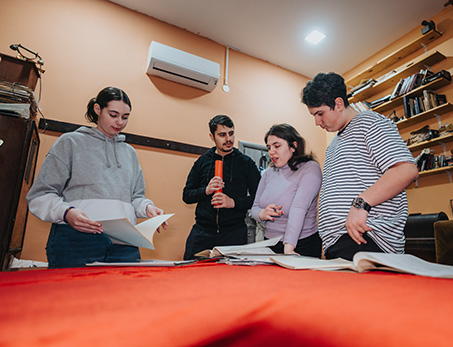 Stock photo of students collaborating